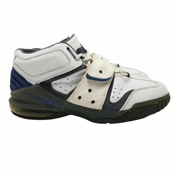 Nike Air Mens Force Operate Max 1 Sneaker White Blue 310429-144 Strap 10.5M - Picture 1 of 12